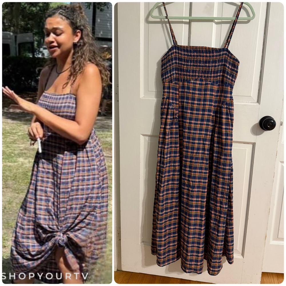Anthropologie Pilcro Plaid Dress ASO Outer Banks Preppy Cottagecore Size M